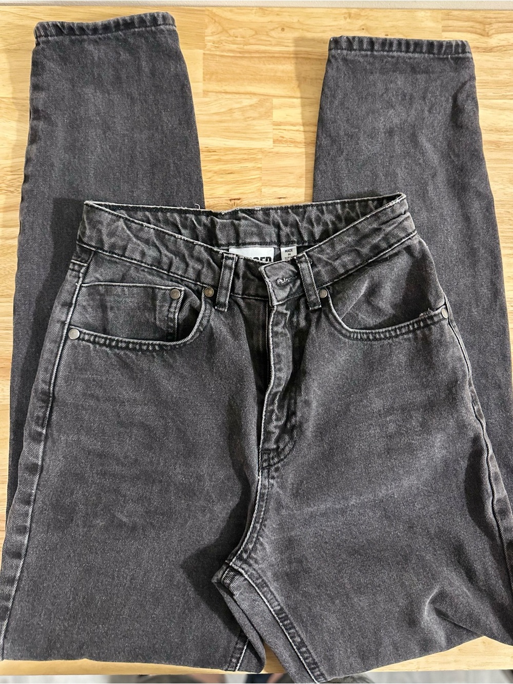 Ragged Priest High-Rise Washed Black Denim Jeans